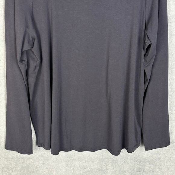 Athleta Top Womens Extra Large Black Move With Ease Asymmetrical Long Sleeve Gym - Picture 4 of 13
